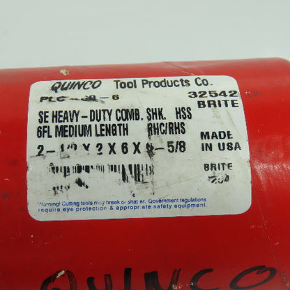 Quinco 32542 6 Flute Spiral End Mill 2-1/2" x 2" x 6" x 9-5/8" OAL Lead 13.525