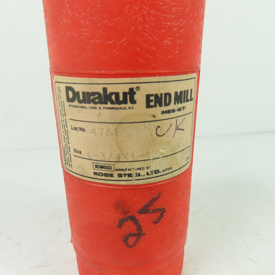 Durakut 4761 6 Flute Spiral End Mill 1-3/4" x 1-1/4 x 4-3/8" OAL