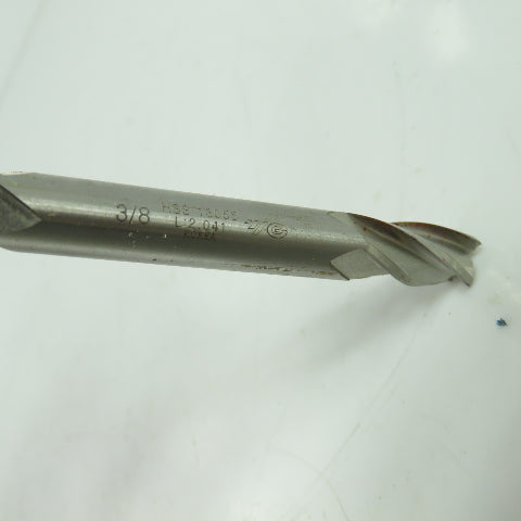 13055 Double Ended 4 Flute End Mill 3/8" x 3/8" x 3/4" x 3-1/2" OAL Lot Of 4