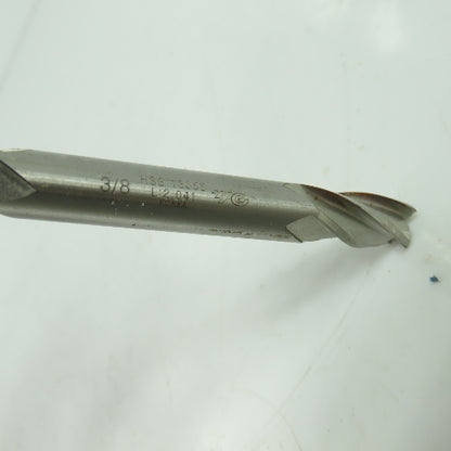 13055 Double Ended 4 Flute End Mill 3/8" x 3/8" x 3/4" x 3-1/2" OAL Lot Of 4