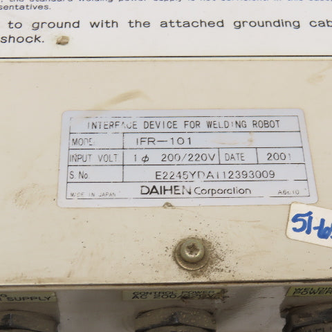 Daihen 1FR-101 200/220V 1Ph Robot Welder Interface