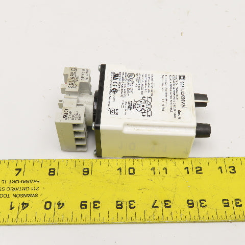 Square D 9050JCK56V20 On Delay Off Delay Timing Relay 0.1-10 Min 120/240V