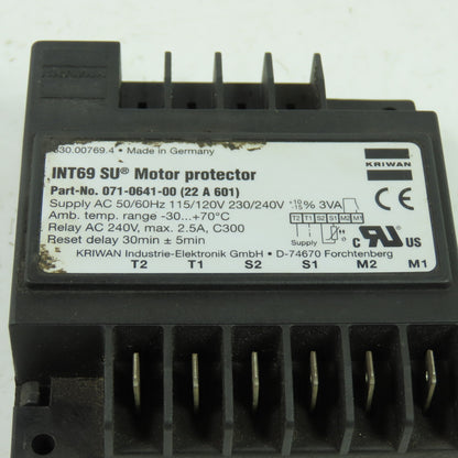 Kriwan 071-0641-00 INT69 SU Motor Protector 115/120V 230/240V