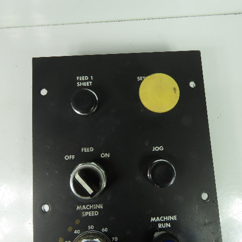 Operator Control Board Panel W/ Switches E-Stop 12-7/8" x 7-5/8"