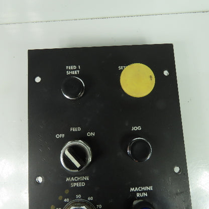 Operator Control Board Panel W/ Switches E-Stop 12-7/8" x 7-5/8"