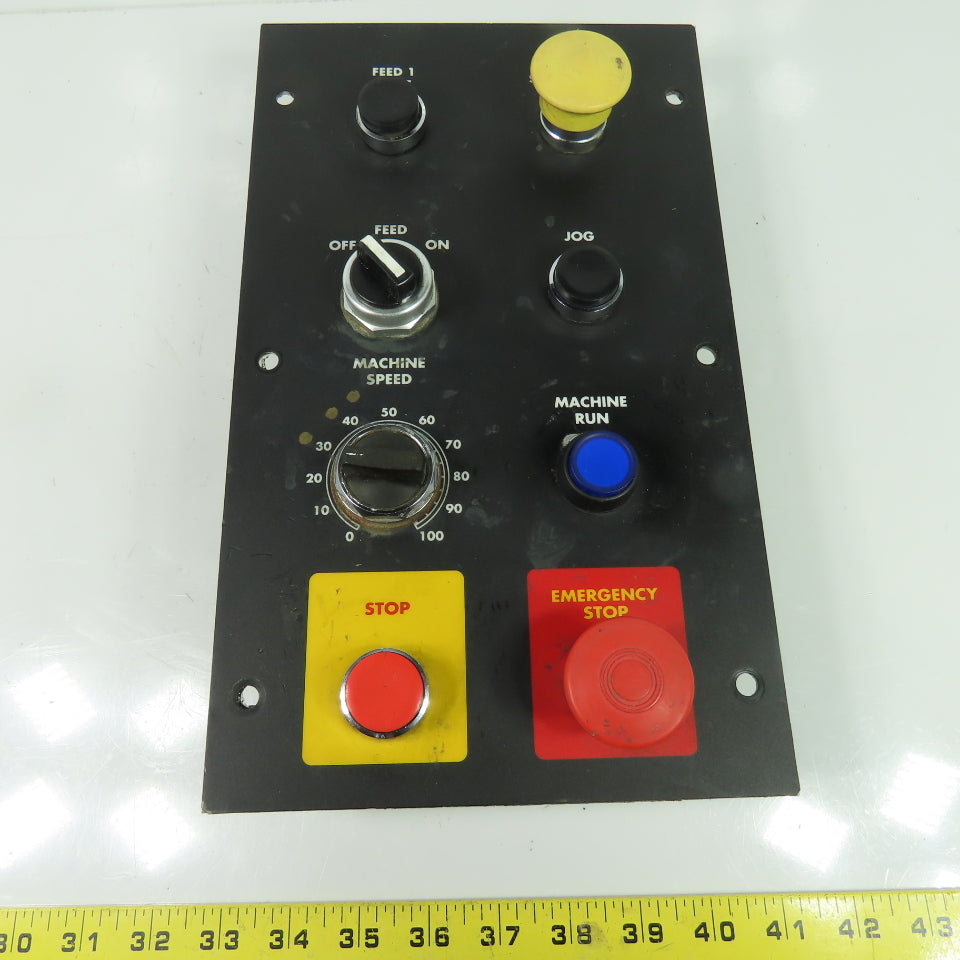 Operator Control Board Panel W/ Switches E-Stop 12-7/8" x 7-5/8"