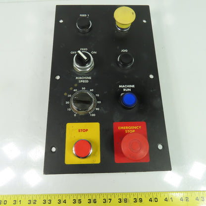 Operator Control Board Panel W/ Switches E-Stop 12-7/8" x 7-5/8"