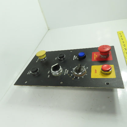 Operator Control Board Panel W/ Switches E-Stop 12-7/8" x 7-5/8"