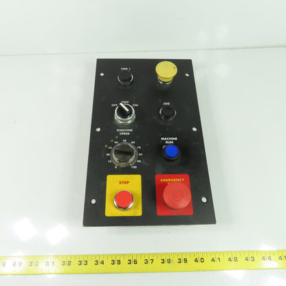 Operator Control Board Panel W/ Switches E-Stop 12-7/8" x 7-5/8"