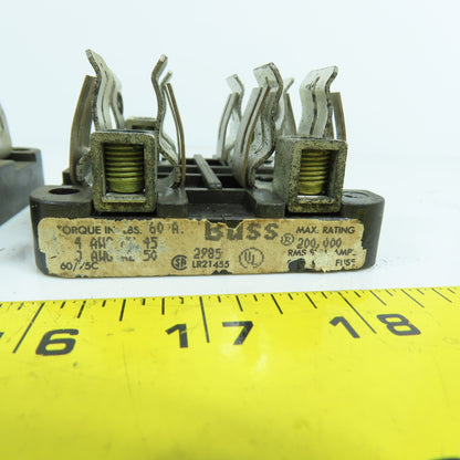 Buss 2985 2-Pole 60A 600V Class T Fuse Holder Lot Of 4