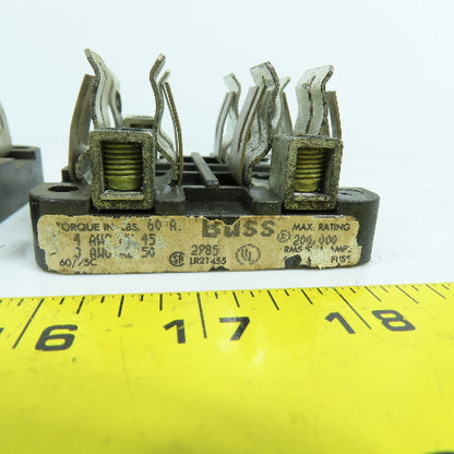 Buss 2985 2-Pole 60A 600V Class T Fuse Holder Lot Of 4