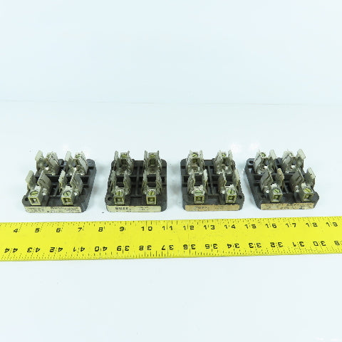Buss 2985 2-Pole 60A 600V Class T Fuse Holder Lot Of 4