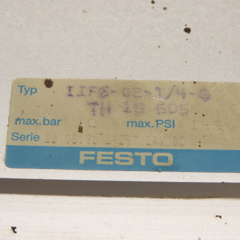 Festo IIFB-02-1/4-6 Valve Terminal G1/4 W/ Fieldbus Connections 145PSI 24VDC