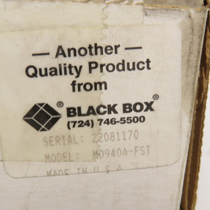 Black Box MD940A-FST Fiber Driver Module No Power Supply Lot Of 2