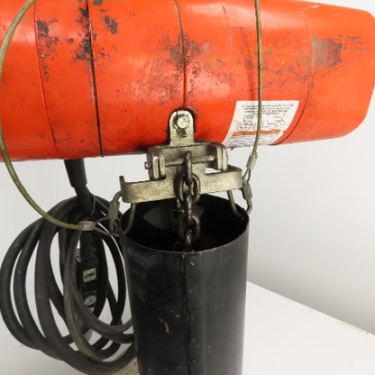 CM Valustar 1/4 Ton 500LB Electric Chain Hoist 15' Lift 16FPM Single Phase 120V