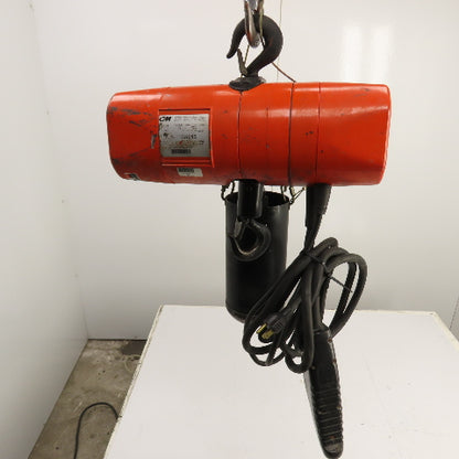 CM Valustar 1/4 Ton 500LB Electric Chain Hoist 15' Lift 16FPM Single Phase 120V