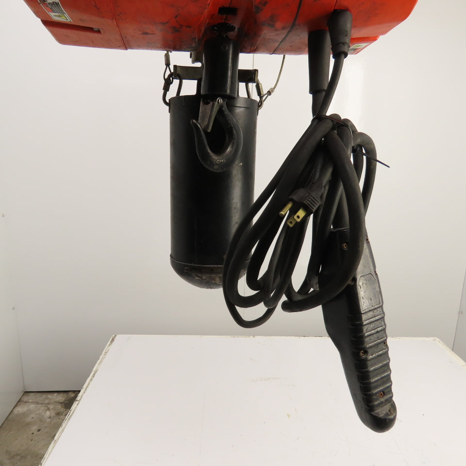 CM Valustar 1/4 Ton 500LB Electric Chain Hoist 15' Lift 16FPM Single Phase 120V