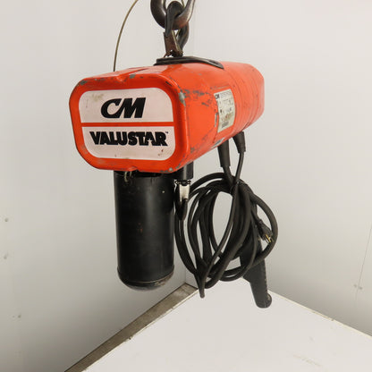 CM Valustar 1/4 Ton 500LB Electric Chain Hoist 15' Lift 16FPM Single Phase 120V