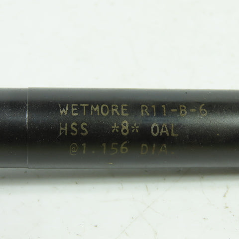 Wetmore R11-B-6 Insert Blade Adjustable Reamer HSS 1.156" Dia. 8" OAL