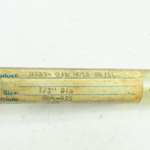 G.Whalley 1/2" HS 688 Coolant Thru 2 Flute Twist Drill 8" OAL