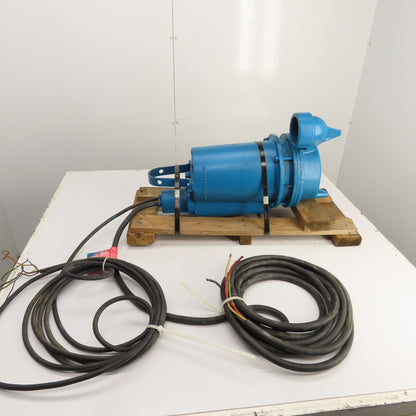 Barnes 3SE2042DS 2HP Submersible Sewage Ejector Pump 3" Out 460V 3PH Tested