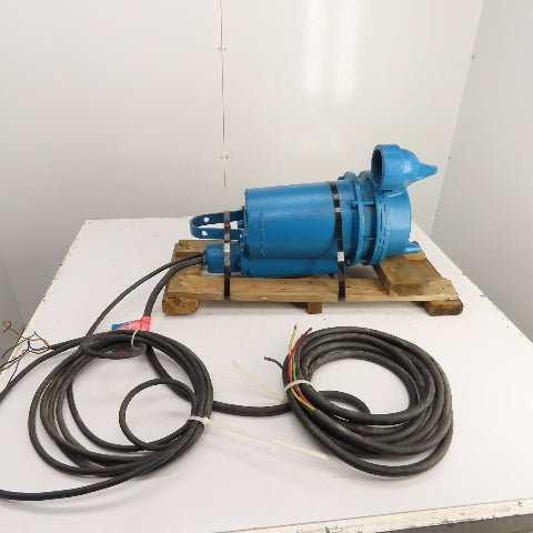 Barnes 3SE2042DS 2HP Submersible Sewage Ejector Pump 3" Out 460V 3PH Tested