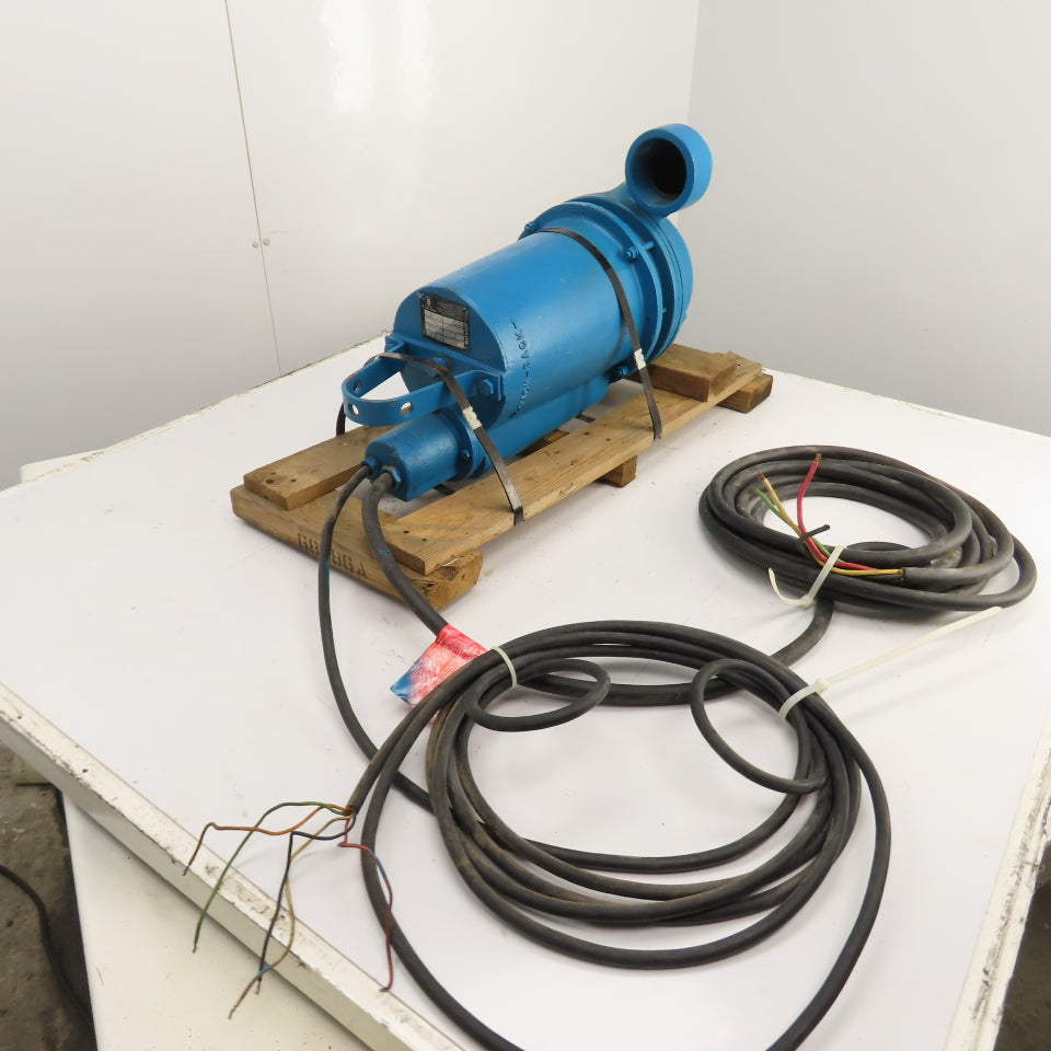 Barnes 3SE2042DS 2HP Submersible Sewage Ejector Pump 3" Out 460V 3PH Tested