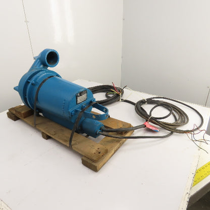 Barnes 3SE2042DS 2HP Submersible Sewage Ejector Pump 3" Out 460V 3PH Tested