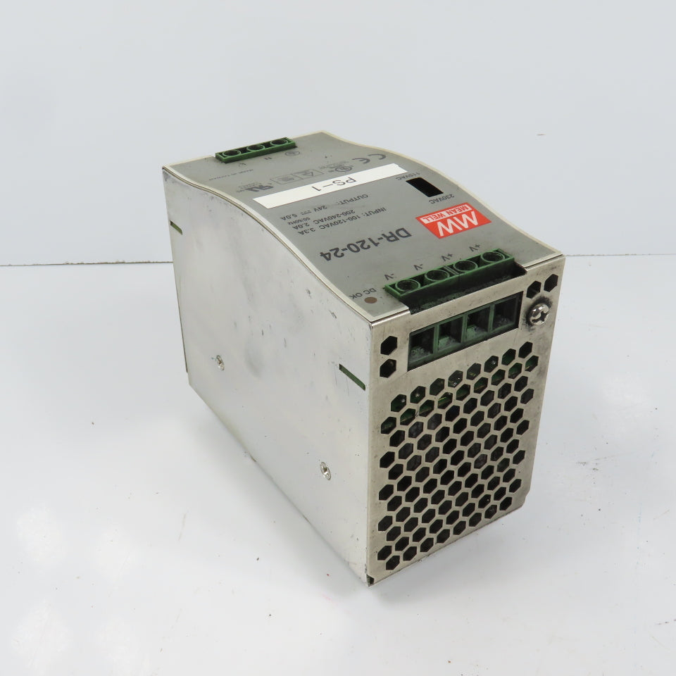 Mean Well DR-120-24 24V DC 5.0A Power Supply 100-120/200-240VAC Input