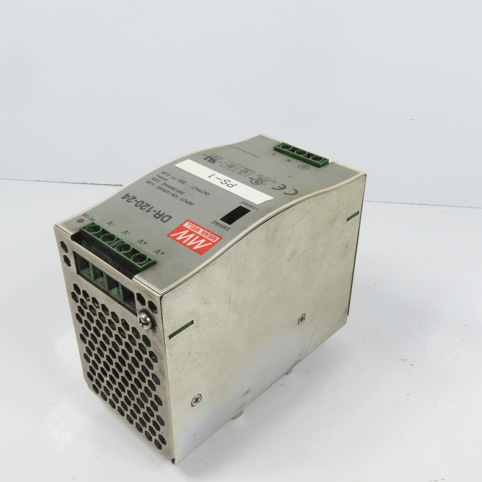 Mean Well DR-120-24 24V DC 5.0A Power Supply 100-120/200-240VAC Input