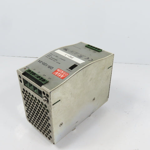 Mean Well DR-120-24 24V DC 5.0A Power Supply 100-120/200-240VAC Input