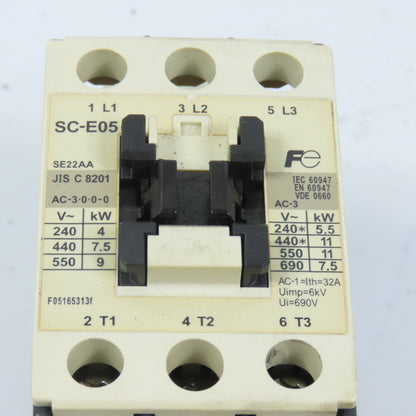Fuji SE22AA SC-E05 Power Contactor 120V Coil
