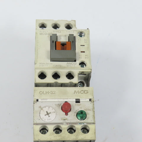 MCG MCG-09 9A Size 00 Contactor 120V Coil W/ OLH-32 Overload