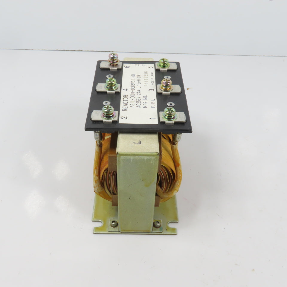 Fanuc A81L-0001-0083 24A Line Reactor 253V AC 0.15mH 3-Phase