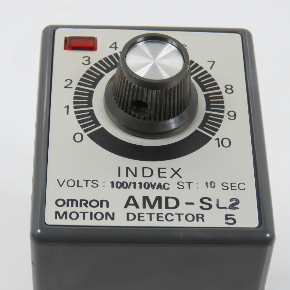 Omron AMD-SL2 Motion Detector Timer Relay 0-10 Sec 100/110VAC W/ Base