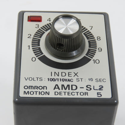 Omron AMD-SL2 Motion Detector Timer Relay 0-10 Sec 100/110VAC W/ Base