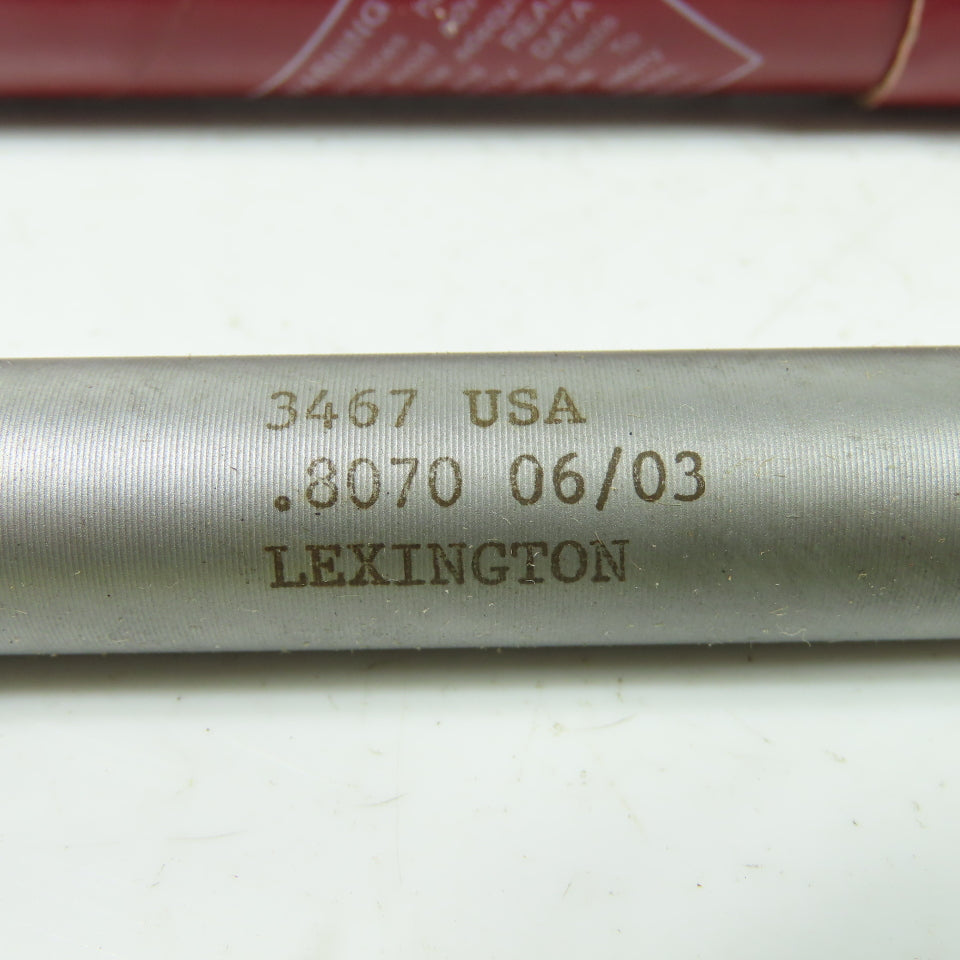 Lexington 3467 0.8070" Diam Straight Carbide Tipped Chucking Reamer 6-Flute