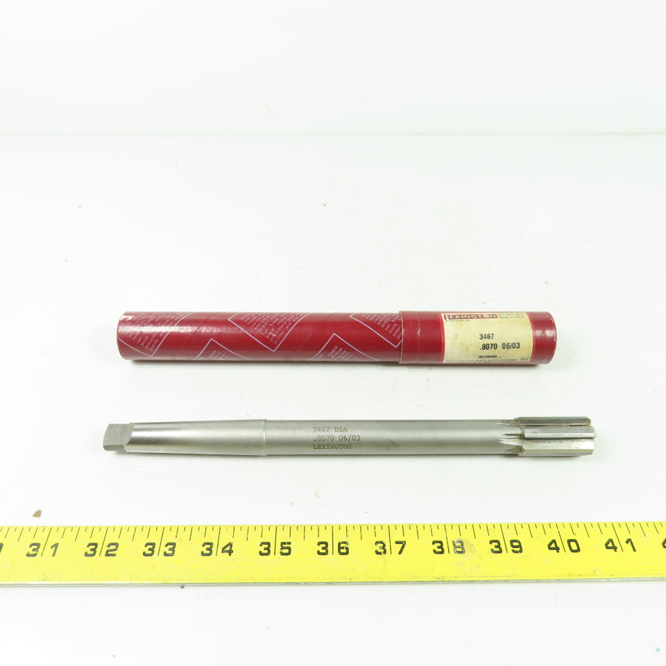 Lexington 3467 0.8070" Diam Straight Carbide Tipped Chucking Reamer 6-Flute