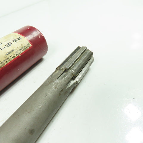 Lexington 3467 1-1/64" Diam Straight Carbide Tipped Chucking Reamer 8-Flute