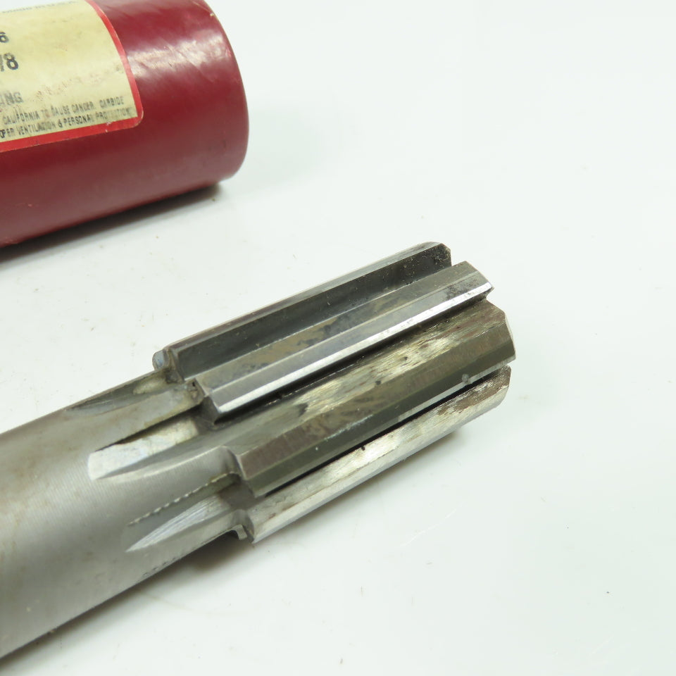 Lexington 346736 1-1/8" Diam Straight Carbide Tipped Chucking Reamer 8-Flute