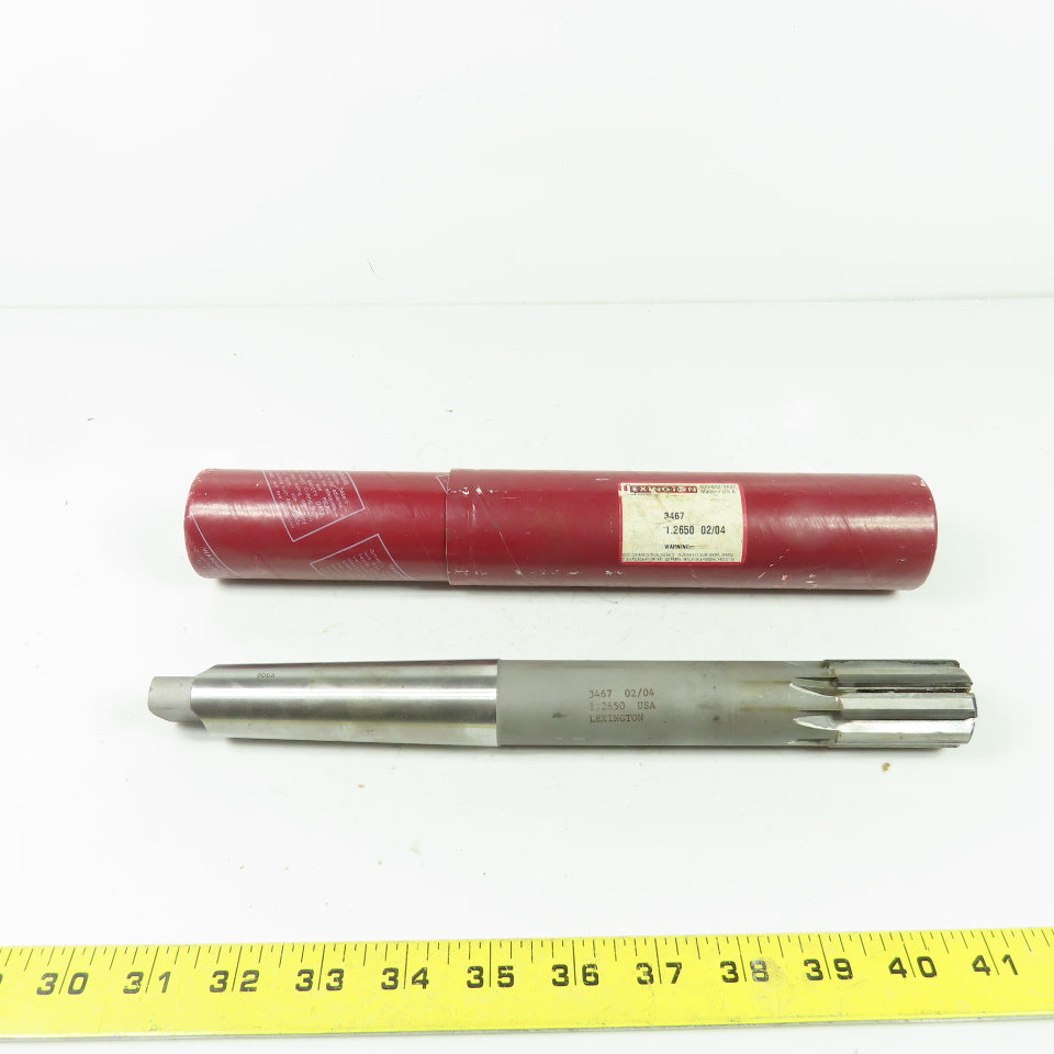 Lexington 3467 1.2650" Diam Straight Carbide Tipped Chucking Reamer 8-Flute