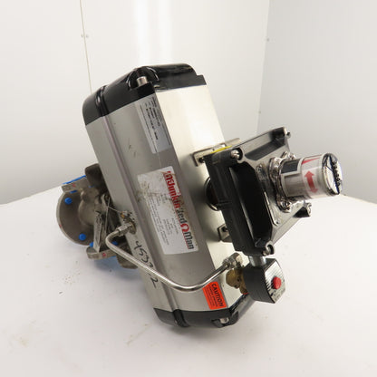Flowserve B175S07 3-Way 3" Stainless Steel Diverter Valve W/ Pneumatic Actuator