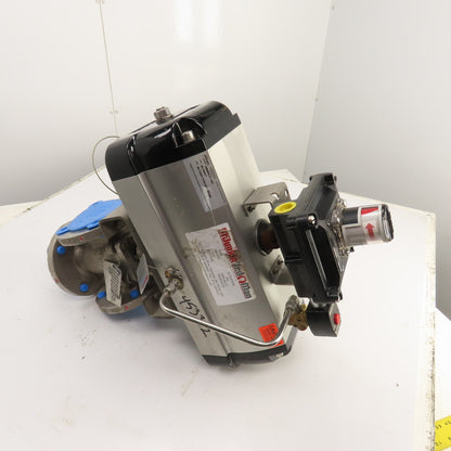 Flowserve B175S07 3-Way 3" Stainless Steel Diverter Valve W/ Pneumatic Actuator