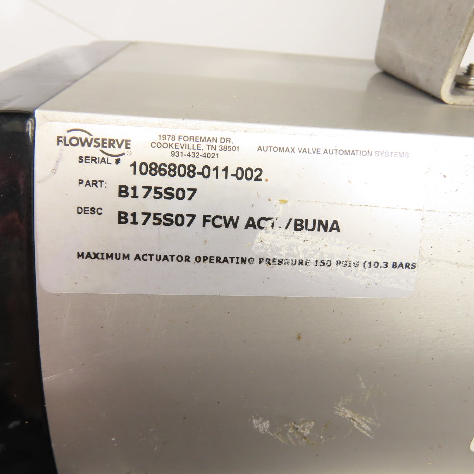 Flowserve B175S07 3-Way 3" Stainless Steel Diverter Valve W/ Pneumatic Actuator
