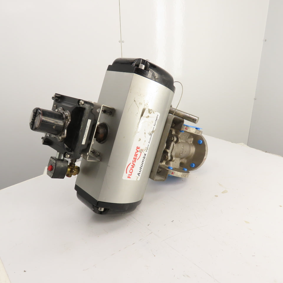 Flowserve B175S07 3-Way 3" Stainless Steel Diverter Valve W/ Pneumatic Actuator