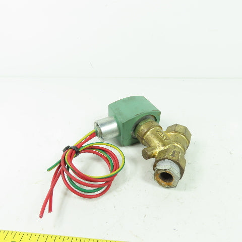 Asco 8210G15 Red Hat 1/2" Brass Solenoid Valve 120V Coil