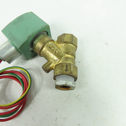 Asco 8210G15 Red Hat 1/2" Brass Solenoid Valve 120V Coil