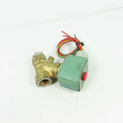 Asco 8210G15 Red Hat 1/2" Brass Solenoid Valve 120V Coil