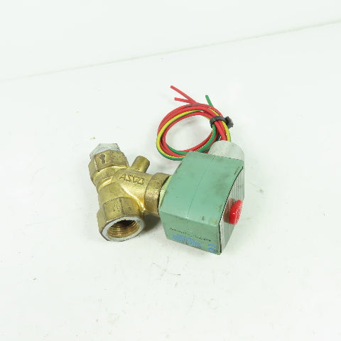 Asco 8210G15 Red Hat 1/2" Brass Solenoid Valve 120V Coil