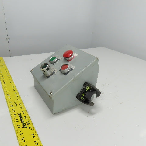 7-1/2"x 8" Operator Control Station Enclosure W/E-Stop Push Button Banner OTBVP6